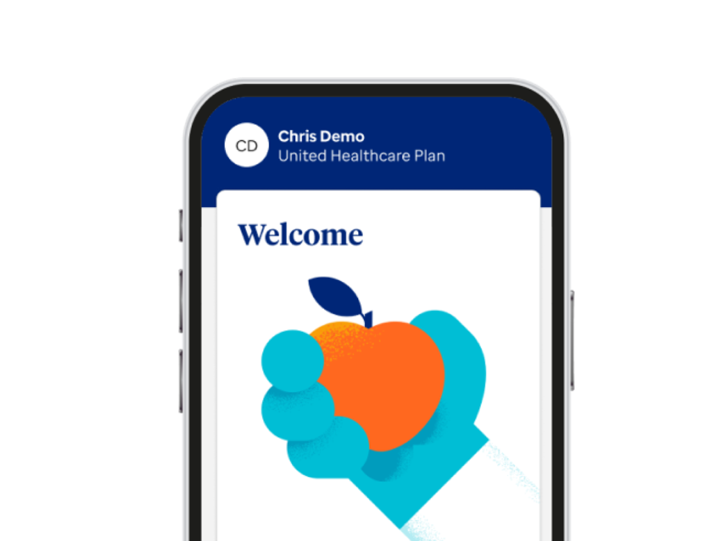 mobile phone with welcome image
